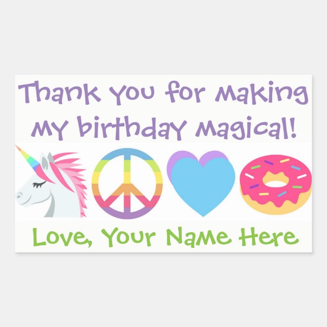 Emoji personalizable Gracias Pegatinas (Anverso)