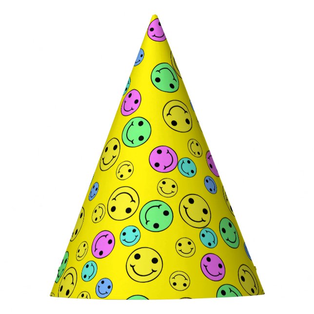 Emoji sonriente Cara II Gorra Fiesta amarillo (Anverso)