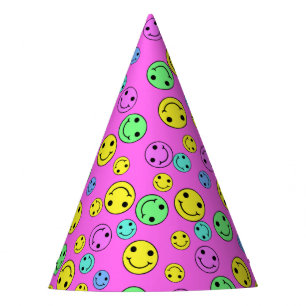 Emoji sonriente Caras II Gorra Fiesta rosa