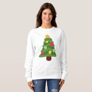emojis de árbol de navidad sudadera femenina