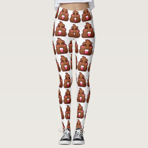 emojis de poop kawaii leggings