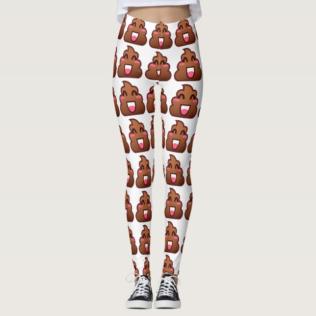 emojis de poop kawaii leggings (Anverso)