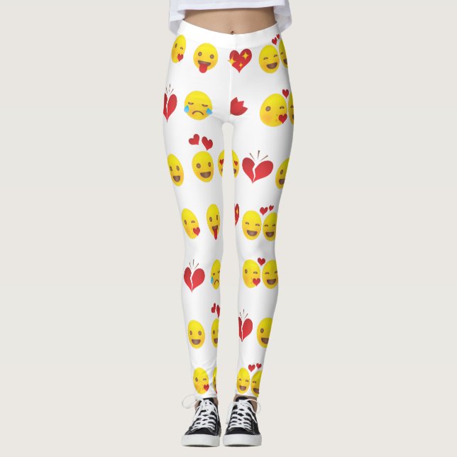 Emojis de San Valentín leggings (Anverso)
