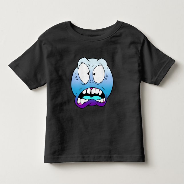 Emote Face Toddler Fine Jersey T-Shirt (Anverso)