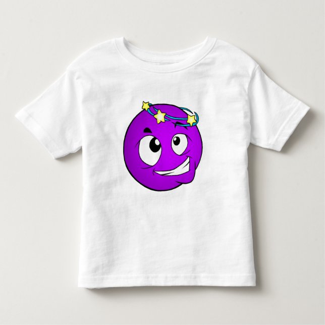 Emote Face Toddler Fine Jersey T-Shirt (Anverso)