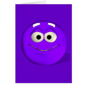 Emoticon morado de Cheeky