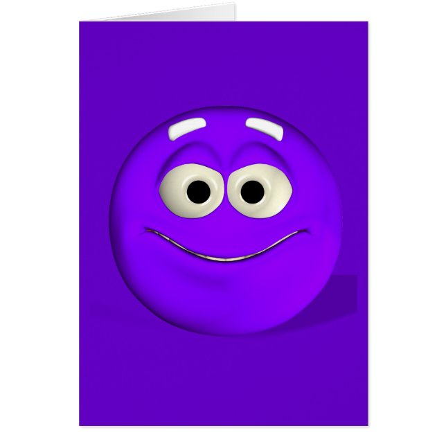 Emoticon morado de Cheeky (Frente)