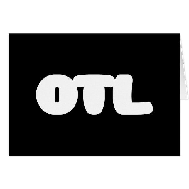 Emoticon OTL ~ Tarjeta de saludo de argot coreana (Anverso (Horizontal))