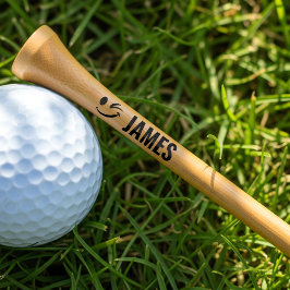 Emoticono de guiño de Tee de Golf Nombre personali