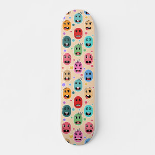 Emotions Colorful Faces Skateboard