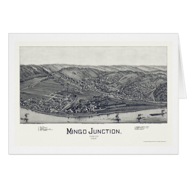 Empalme de Mingo, mapa panorámico del OH - 1895 (Anverso (Horizontal))