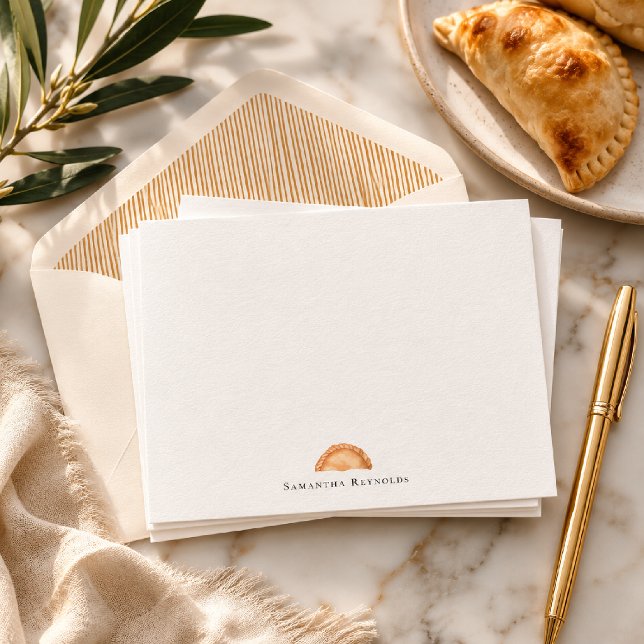 Empanada Monograma | Tarjetas Personalizadas Plana (Subido por el creador)