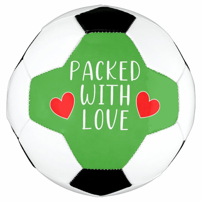 Empaquetado con una pelota de fútbol de amor (Anverso)