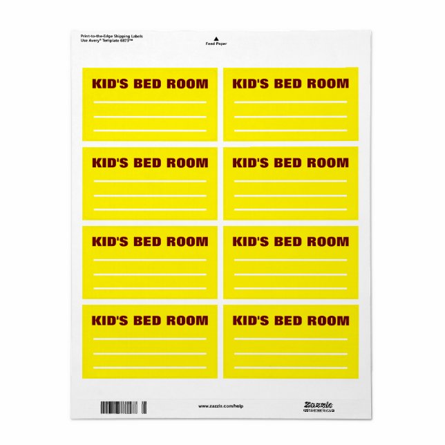 Empaquetamiento móvil Organización de etiquetas -  (Hoja Entera)