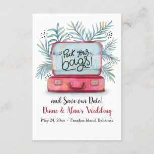 Empaquetar tus bolsas Guardar anuncio de fecha