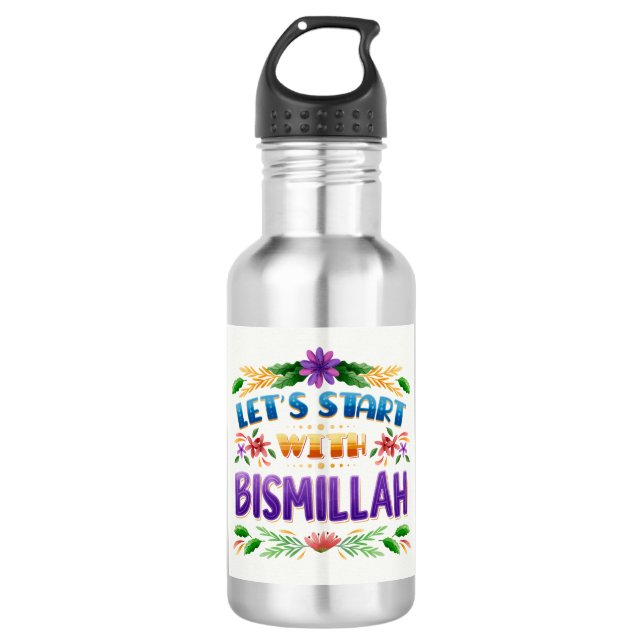 Empecemos con la botella de agua Bismillah (Anverso)