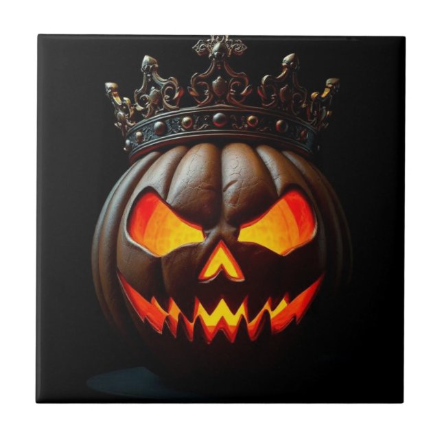 Emperador Jack-O-Lantern Halloween Baldosa Cerámic (Frente)