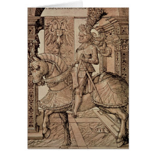 Emperador Maximiliano I que monta un caballo, 1518