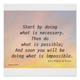 EMPIEZA HACIENDO ST. Poster FRANCIS