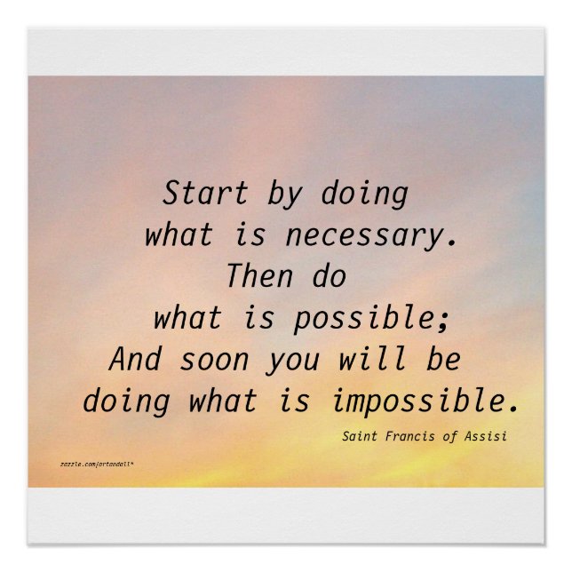 EMPIEZA HACIENDO ST. Poster FRANCIS (Anverso)