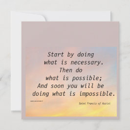 EMPIEZA HACIENDO ST. TARJETA PLANA FRANCIS