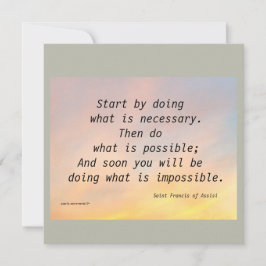 EMPIEZA HACIENDO ST. TARJETA PLANA FRANCIS