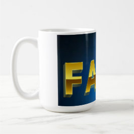 "Empieza tu día con un sorbo de fe". Jarra