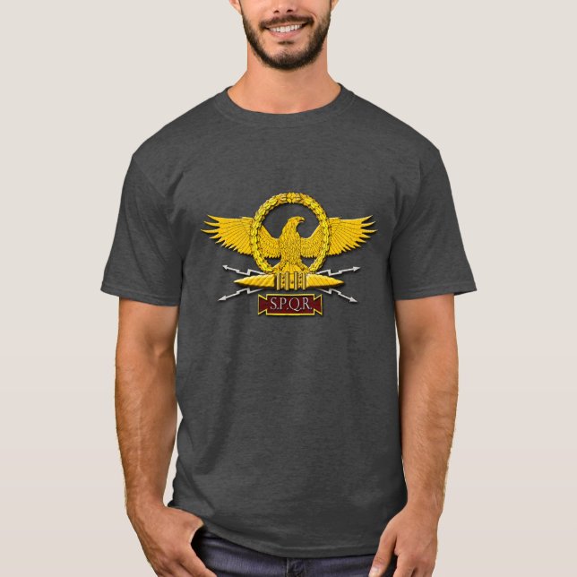 Empire romano SPQR Emblema águila y camiseta Wreat (Anverso)