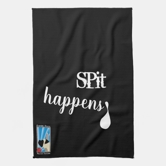 Empire State Mastiff Fanciers toalla Spit Happens (Vertical)