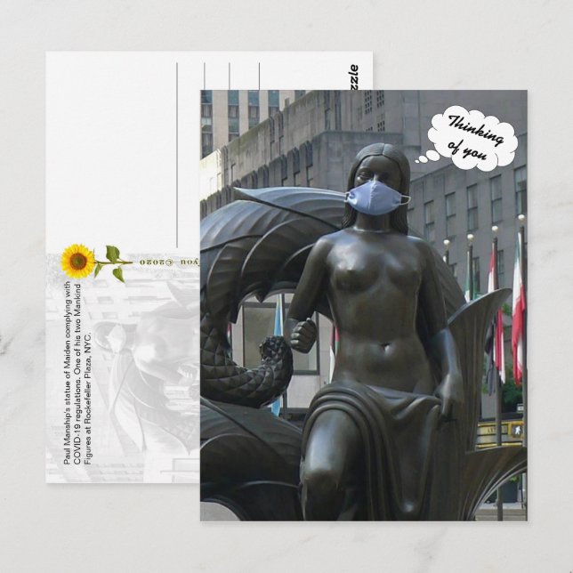 Empleada, pensando en ti - V postal (Anverso / Reverso)