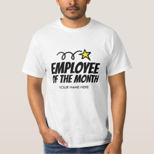 Empleado de la camiseta del mes para el mejor