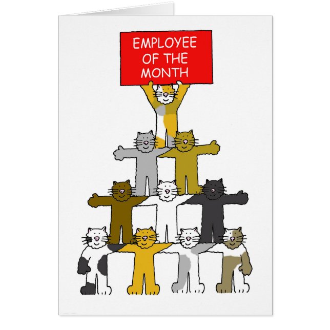 Empleado de los gatos Personalizados del mes (Frente)