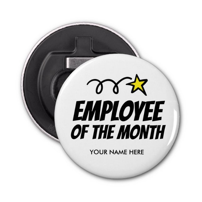 Empleado del abrebotellas magnético del mes (Anverso)