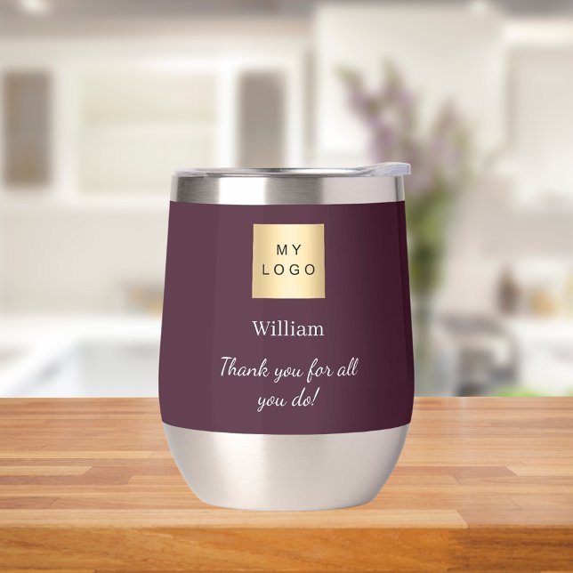 Empleado del logo comercial de Borgoña gracias (Subido por el creador)