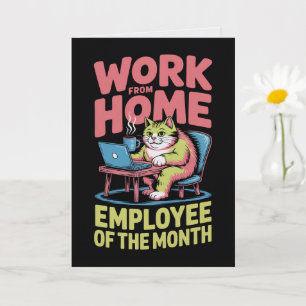 Empleado del Mes Trabajando desde Casa Tarjeta