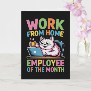 Empleado del Mes Trabajando desde Casa Tarjeta