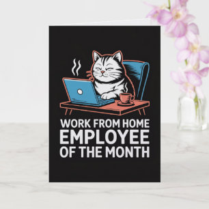 Empleado del Mes Trabajando desde Casa Tarjeta