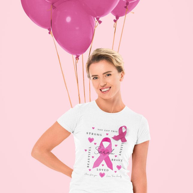 Empoderamiento de camisetas con cáncer de mama (Empower someone with cancer with this personalized t-shirt! Matching collection available! )