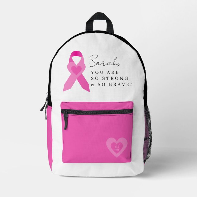 Empoderamiento de la mochila contra el cáncer de m (Anverso)
