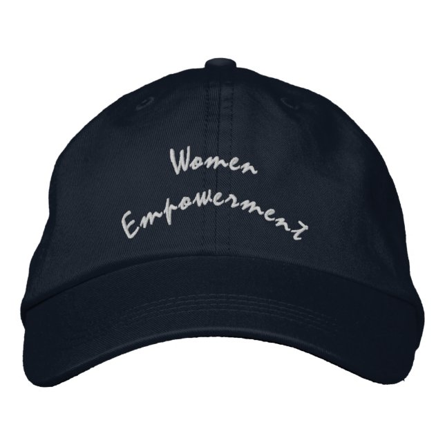 Empoderamiento de la mujer Texto Elegante Gorra si (Anverso)
