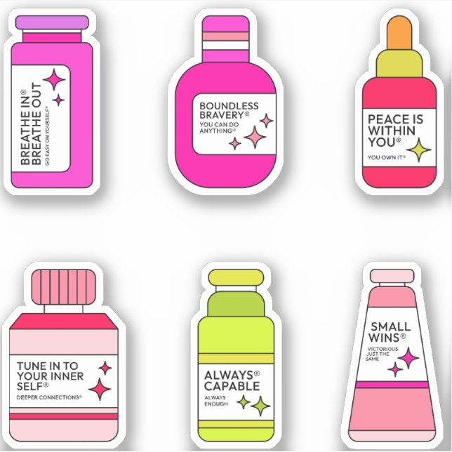 Empowerment Elixirs - Pegatina de botellas Inspira (Anverso)