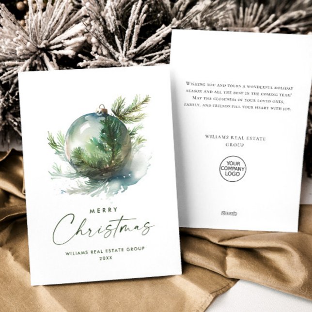 Empresa de adornos elegantes de Navidad en verde s (Subido por el creador)
