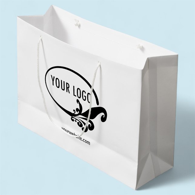 Empresa de Bolsas de Regalo Personalizadas Grandes (MISOOK 12.5 x 4 x 9 inch White Gift Bag with Logo)