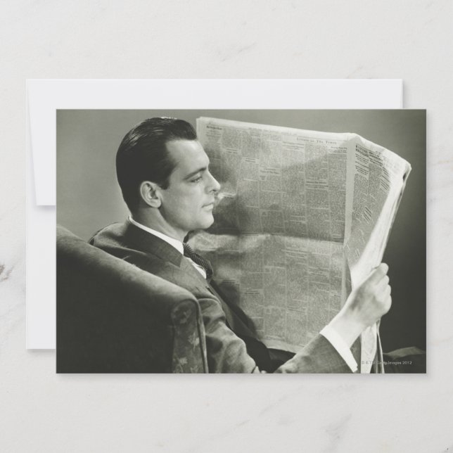 Empresario leyendo el periódico (Anverso)