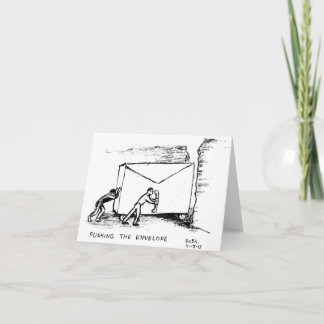 Empujar el sobre — Tarjeta de nota