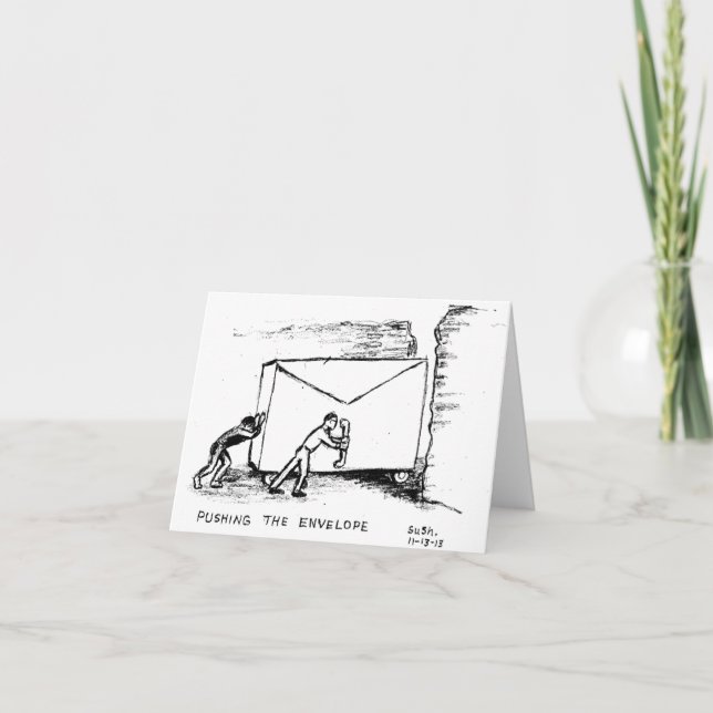 Empujar el sobre — Tarjeta de nota (Anverso)