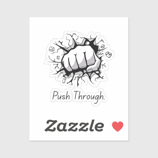 Empujar hacia adelante - Pegatina de fuerza (Hoja)