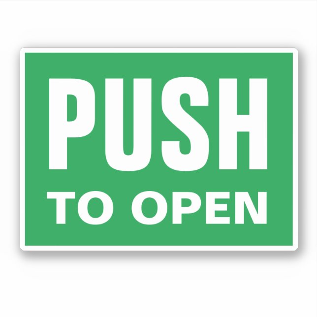 Empujar para abrir pegatinas de vinilo de puerta p (Anverso)