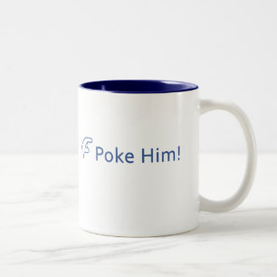 "Empújelo!"  Taza del Dos-Tono con lema pegadizo