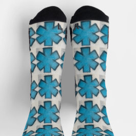 EMS Azul "Estrella de la Vida" Calcetines Ems